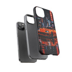 Orange Supra Phone Case, Neon City Night JDM Sports Car Tough Cover