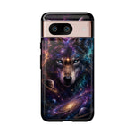 Cosmic Wolf Phone Case, Galaxy Nebula Portrait Tough Cover, Gift