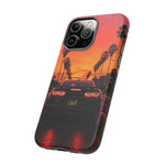 Black Camaro ZL1 Sunset Tough Phone Case - Palm Silhouette