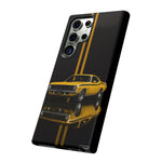 AAR Cuda Phone Case, Yellow 70 Muscle Car Stripe Studio Cover
