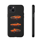 1970 Challenger Phone Case Orange, Three-View Vector Tough Cover