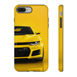 Yellow Camaro Phone Case, ZL1 American Muscle Car Tough Cover for Chevy Owners