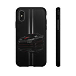 300ZX Phone Case, Black 90 JDM Sports Car Red Stripe Studio Cover