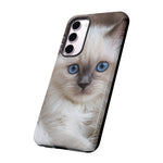 Ragdoll Kitten Phone Case, Blue Eyes Macro Portrait Cover, Gift