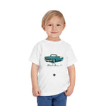 Toddler 1955 Chevy Bel Air Turquoise Convertible Retro Classic Car Kids Tee