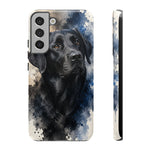 Black Lab Watercolor Art Tough Phone Case - Dog Portrait