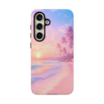 Pastel Beach Sunset Haze Vaporwave Art Tough Phone Case