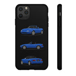 Blue MX-5 Roadster Phone Case Tough JDM Convertible Multi View Print