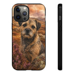 Border Terrier Earthy Watercolor Art Tough Phone Case