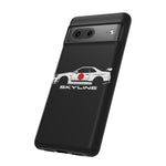 R34 Skyline Japanese Flag Race Car Phone Case | JDM GT-R Tough Cover