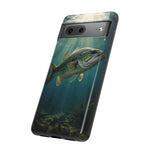 Largemouth Bass Phone Case, Sunlit Underwater Tough Cover, Gift