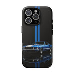Mach 1 Mustang Phone Case, Blue 69 Muscle Car Stripe Studio Cover