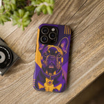 French Bulldog Pop-Art Portrait Tough Phone Case - Purple Gold