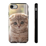 Scottish Fold Kitten Phone Case, Macro Close-Up Portrait Cover