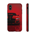 Red Mustang Art Phone Case, GT500 American Muscle Car Tough Cover