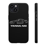 Third Gen Trans Am outline car Tough Phone Case racing graphic