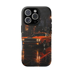 Challenger RT Phone Case, Rainy City Night Muscle Car Tough Cover