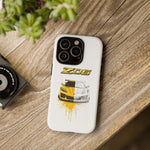 Z06 Corvette Phone Case, Yellow Sketch Reveal Chrome Cover