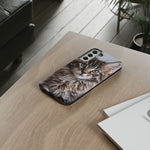 Maine Coon Kitten Phone Case, Tufted Ears Macro Portrait Cover