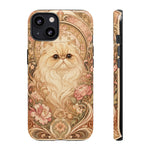 Persian Cat Floral Art Nouveau Tough Phone Case