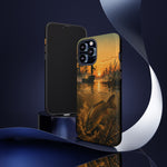 Carp Fishing Phone Case Sunrise Bowfishing Tough Cover Gift