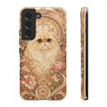 Persian Cat Floral Art Nouveau Tough Phone Case