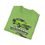 1971 Cuda 440 Muscle Car T-Shirt | Classic Barracuda Trio Illustration