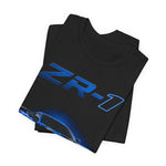 Blue ZR1 C8 T-Shirt Red Mid-Engine American Supercar Tee