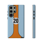 Blue Orange 20 Retro Endurance Racing Stripe Tough Phone Case Cover