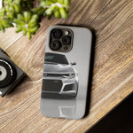 Silver Camaro Phone Case, ZL1 American Muscle Car Tough Cover for Men Gift