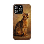 Abyssinian Warm Ticked Portrait Art Tough Phone Case