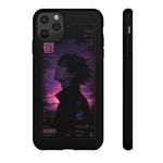 Melancholy Data Poster Phone Case, Glitch Anime Sky Tough Cover