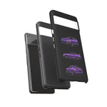 MK4 Supra Phone Case Purple, Three-View Vector Cover