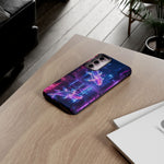 Neon Koi Reflection Vaporwave phone case | Tough Cover