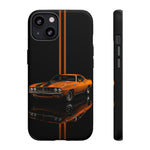 Orange Cuda Phone Case, Muscle Car Stripe Studio Cover, Gift