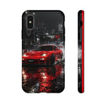 RX7 Phone Case Red, Night Drift JDM Sports Car Tough Cover, Gift