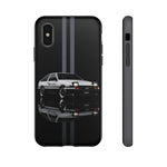 AE86 Phone Case, White 85 JDM Drift Icon Stripe Studio Cover