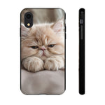 Persian Kitten Phone Case, Sleepy Macro Close-Up Portrait Cover