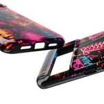 Neon Roller Skates Tough Case | Retro 80s Skate Night Phone Cover