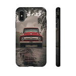 F100 Phone Case, Red White Classic Truck Foggy Road Cover, Gift