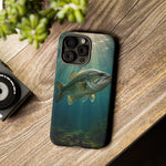 Largemouth Bass Phone Case, Sunlit Underwater Tough Cover, Gift