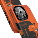 Orange Mustang Art Phone Case, GT500 American Muscle Car Tough Cover for Male