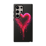 Melting Glitch Heart Neon Phone Case