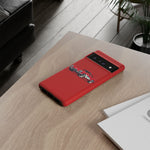 Red Classic Corvette C1 Illustration phone case | Retro Car Tough Case