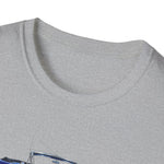 Blue 1963 Galaxie Convertible Illustration T-Shirt | Classic Car Art Tee