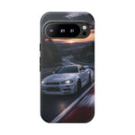 Skyline GT-R R34 White Nurburgring Speed Art Tough Phone Case