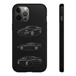 Black 300ZX Sports Car Tough Phone Case - Multi View