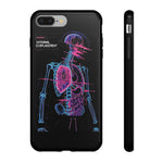 Neon Anatomical Skeleton Phone Case | Internal Displacement Art