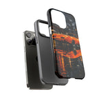 Orange Daytona Phone Case, Rainy City Night Muscle Car Tough Cover
