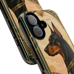 Doberman Art Deco 'La Dolce Vita' Phone Case | Vintage Dog Design